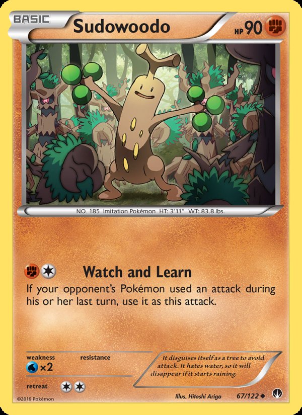 Sudowoodo 67/122 - BREAKpoint Pokemon card