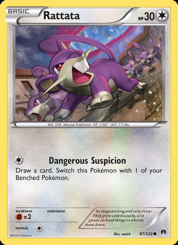 Rattata 87/122 - BREAKpoint Pokemon card
