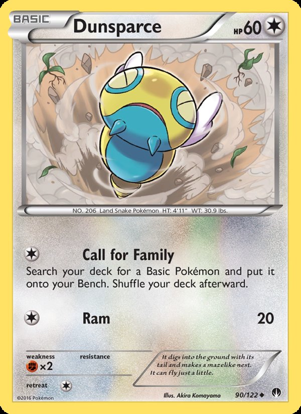 Dunsparce 90/122 - BREAKpoint Pokemon card