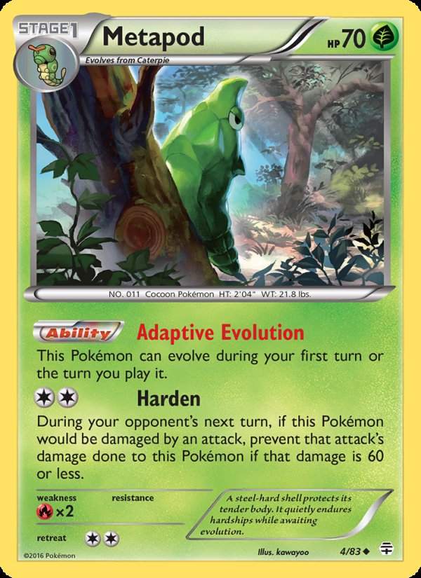 Metapod 4/83 - Generations Pokemon card