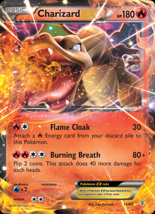 Charizard EX 11/83 - Generations Pokemon card