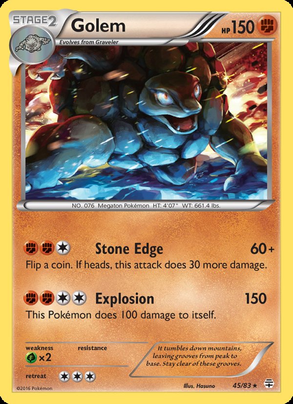 Golem 45/83 - Generations Pokemon card