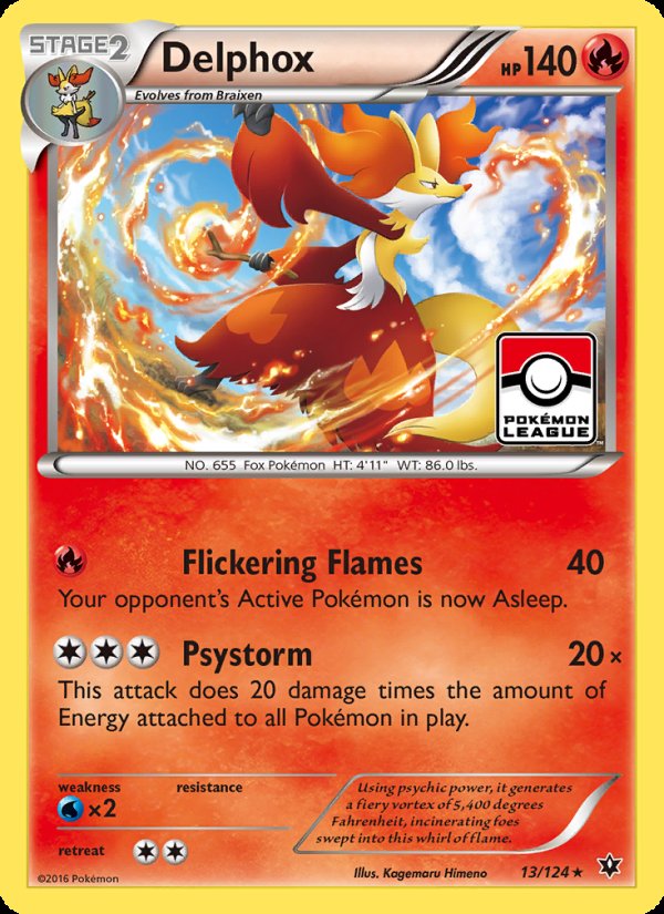 Delphox 13/124 - Fates Collide Pokemon card