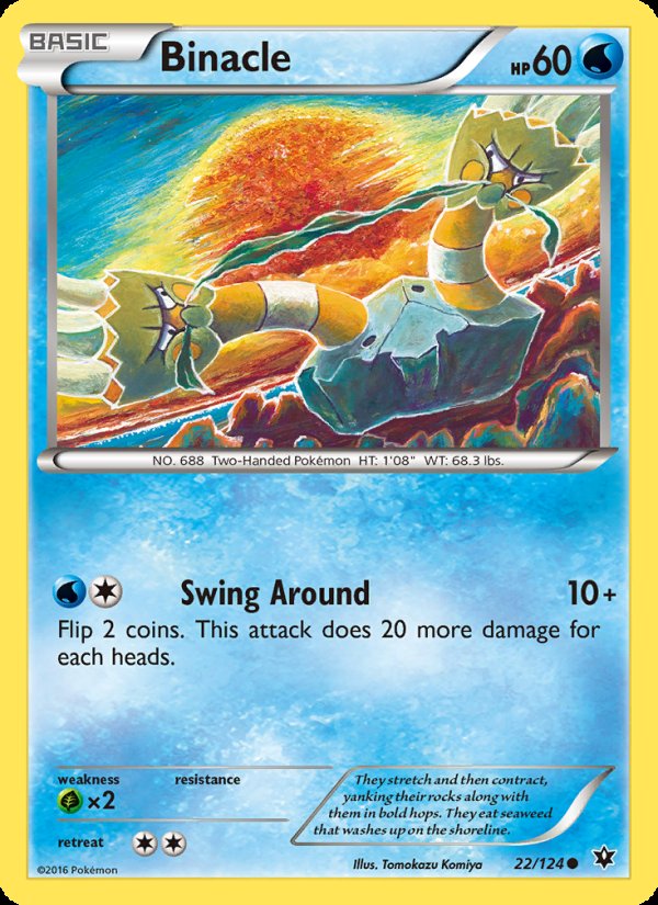 Binacle 22/124 - Fates Collide Pokemon card