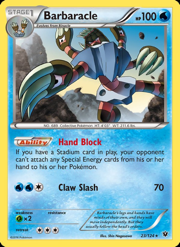 Barbaracle 23/124 - Fates Collide Pokemon card