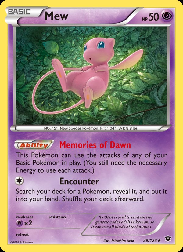Mew 29/124 - Fates Collide Pokemon card