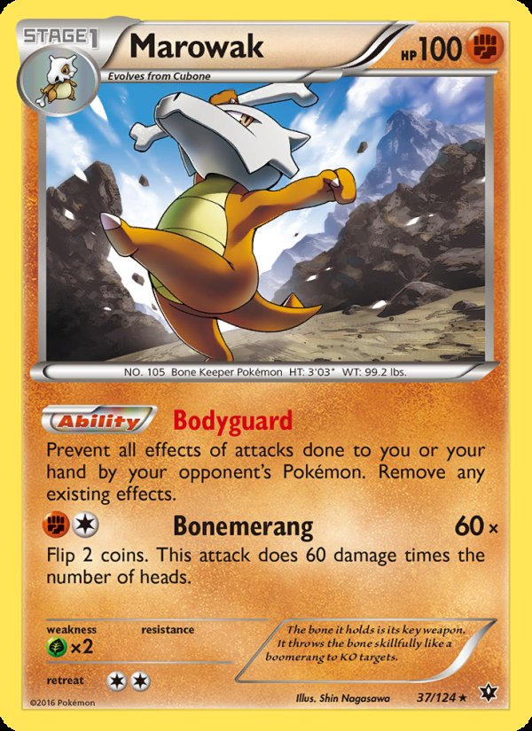 Marowak 37/124 - Fates Collide Pokemon card