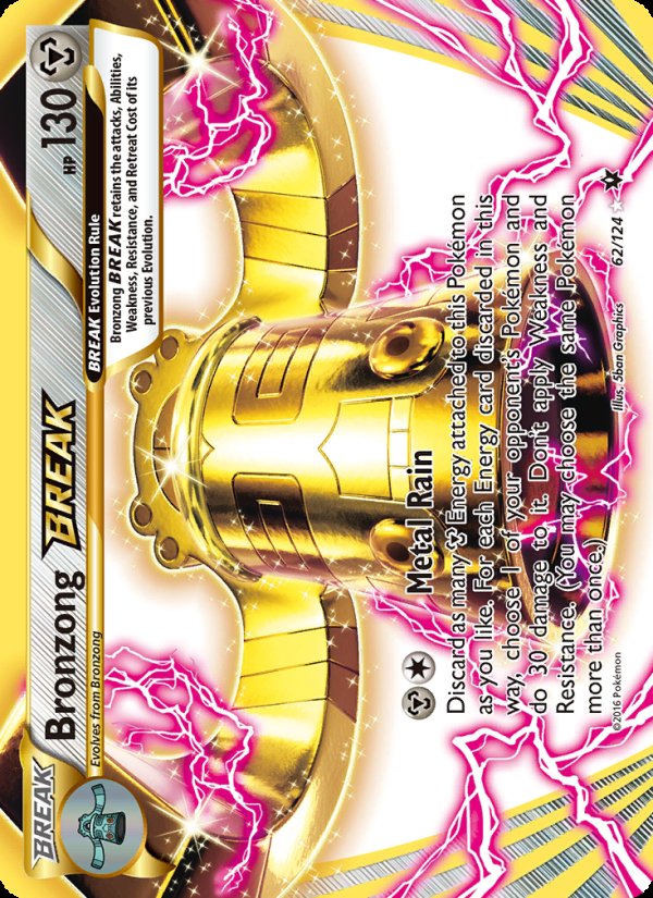 Bronzong BREAK 62/124 - Fates Collide Pokemon card