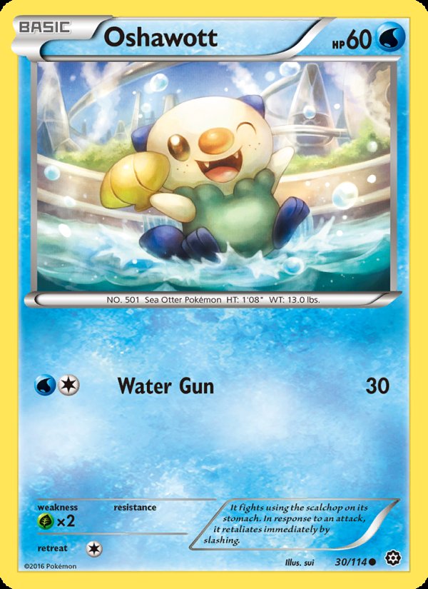 Oshawott 30/114 - Steam Siege Pokemon card