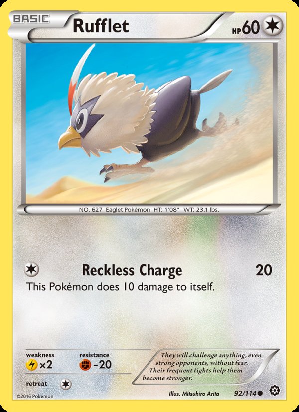 Rufflet 92/114 - Steam Siege Pokemon card