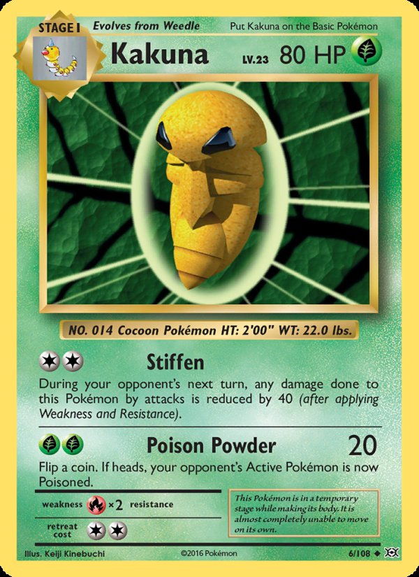 Kakuna 6/108 - Evolutions Pokemon card