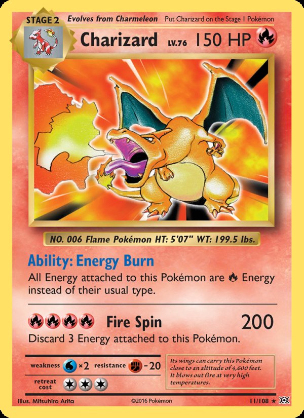 Charizard 11/108 - Evolutions Pokemon card