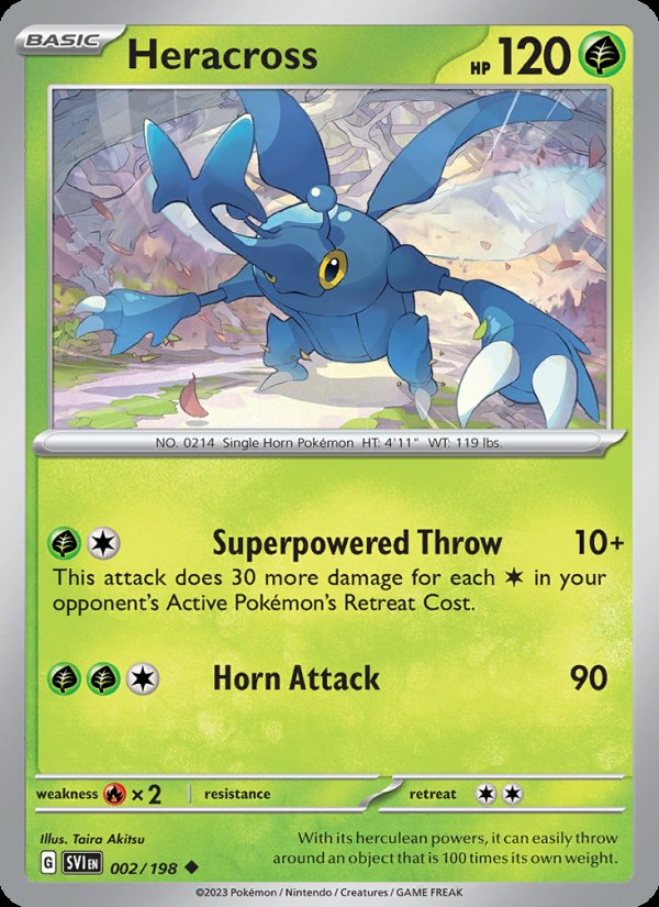 Heracross 002/198 - Scarlet & Violet Pokemon card