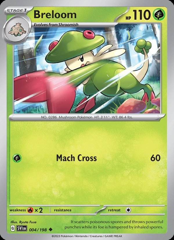Breloom 004/198 - Scarlet & Violet Pokemon card