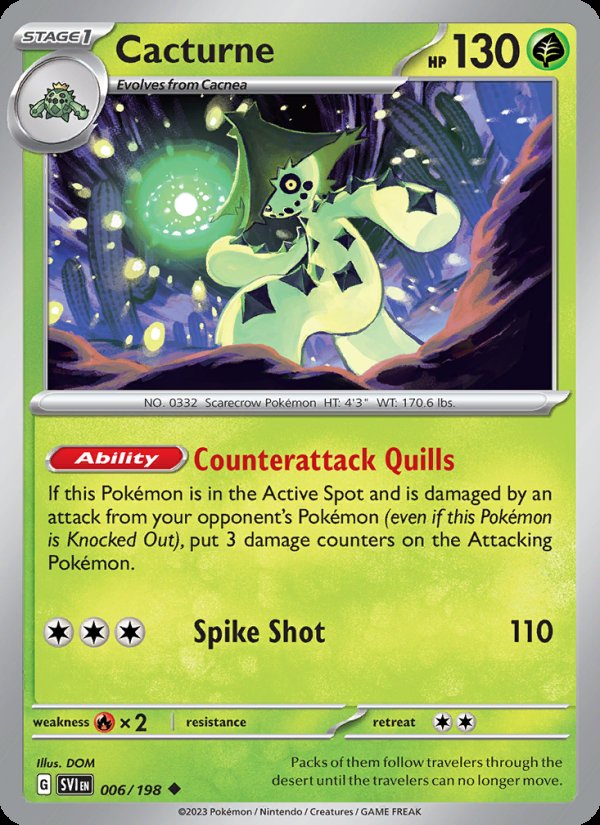 Cacturne 006/198 - Scarlet & Violet Pokemon card