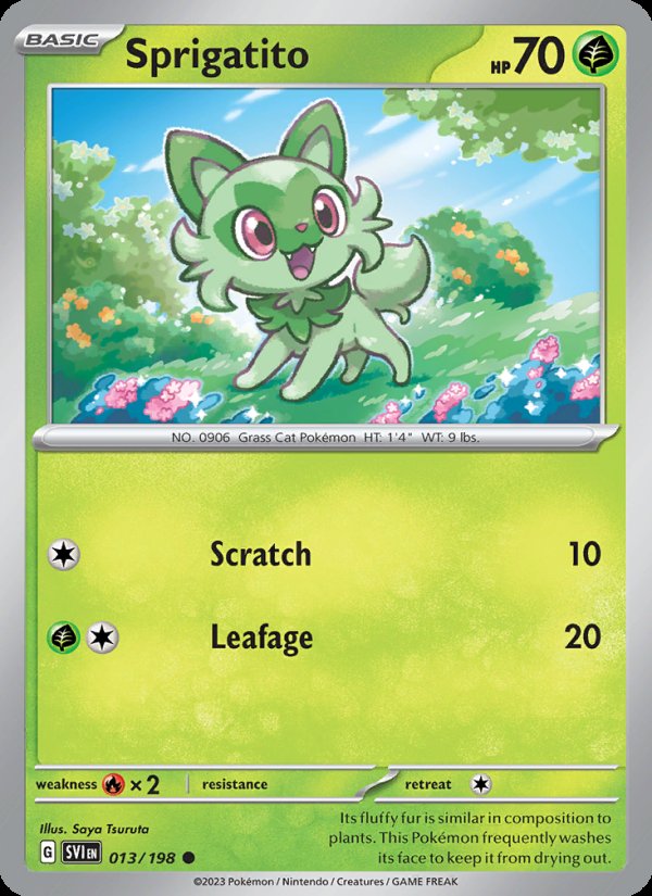 Sprigatito 013/198 - Scarlet & Violet Pokemon card