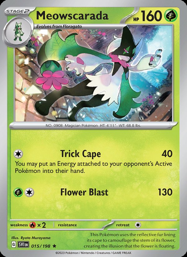 Meowscarada 015/198 - Scarlet & Violet Pokemon card