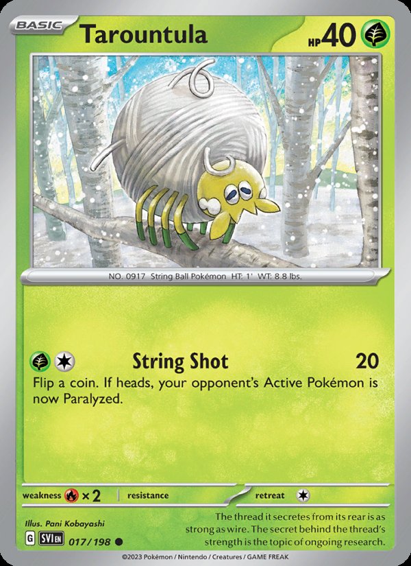 Tarountula 017/198 - Scarlet & Violet Pokemon card