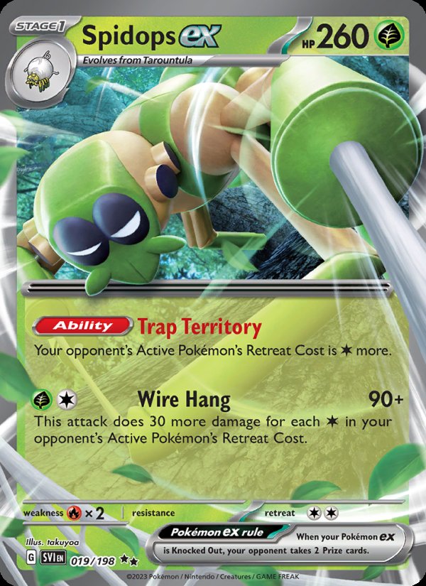 Spidops ex 019/198 - Scarlet & Violet Pokemon card