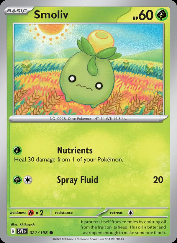 Smoliv 021/198 - Scarlet & Violet Pokemon card