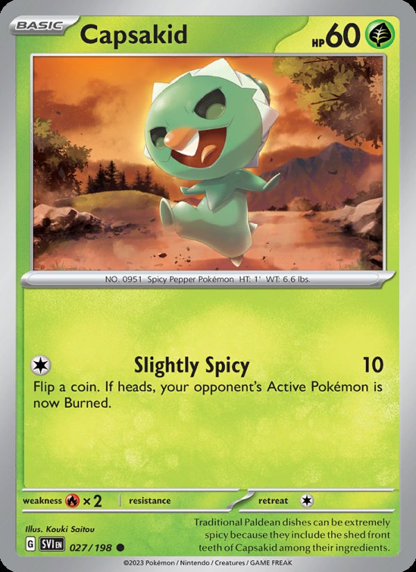 Capsakid 027/198 - Scarlet & Violet Pokemon card