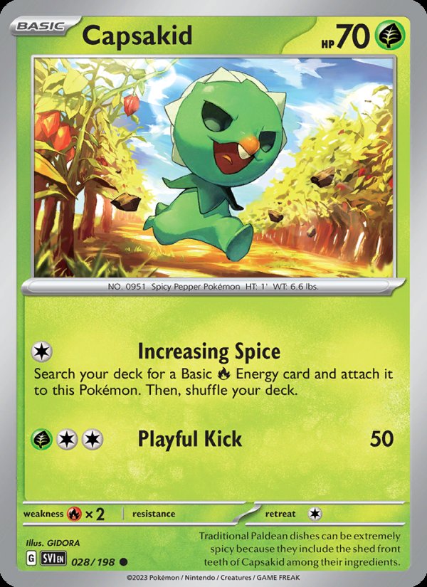 Capsakid 028/198 - Scarlet & Violet Pokemon card