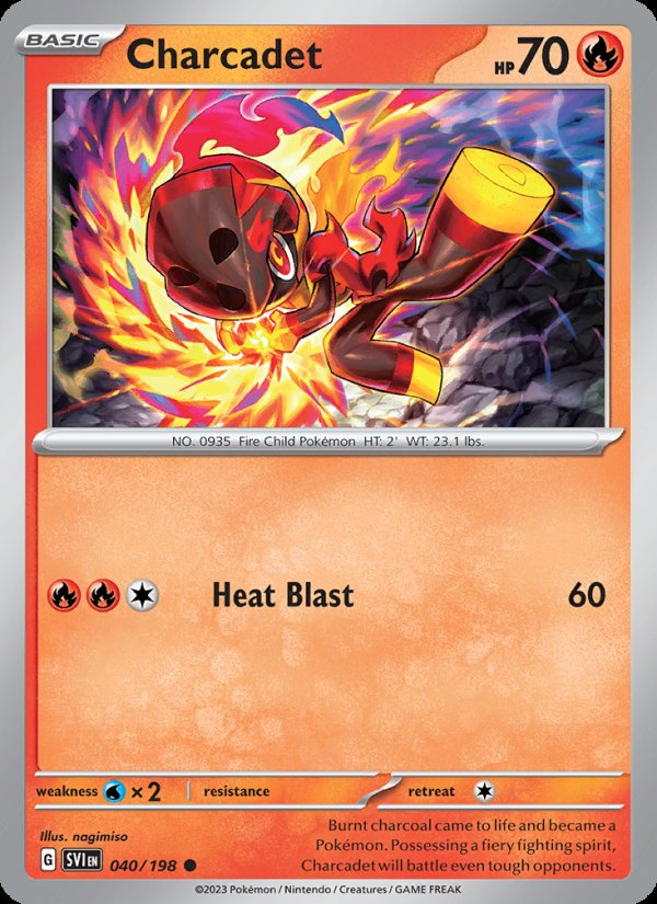 Charcadet 040/198 - Scarlet & Violet Pokemon card