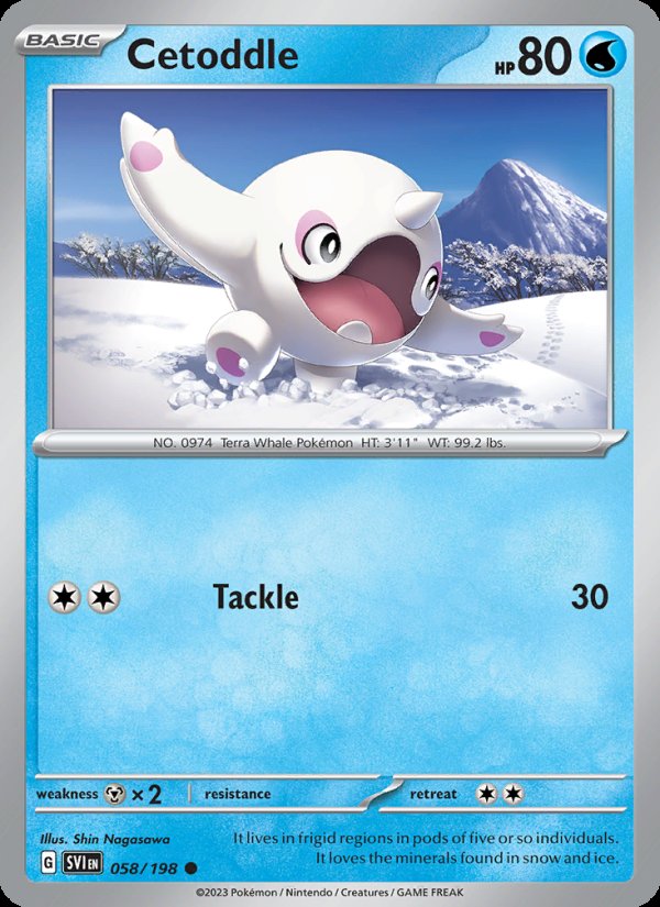 Cetoddle 058/198 - Scarlet & Violet Pokemon card