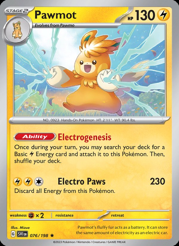 Pawmot 076/198 - Scarlet & Violet Pokemon card