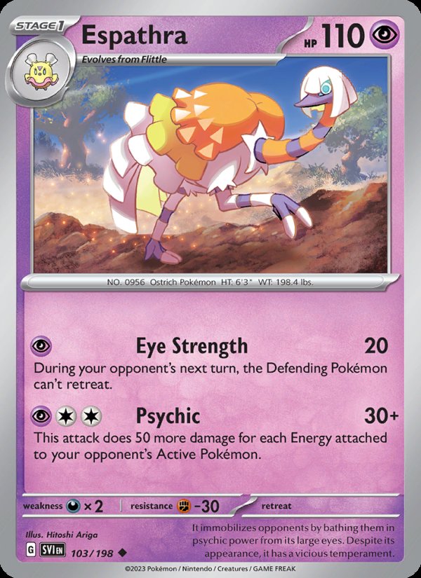 Espathra 103/198 - Scarlet & Violet Pokemon card