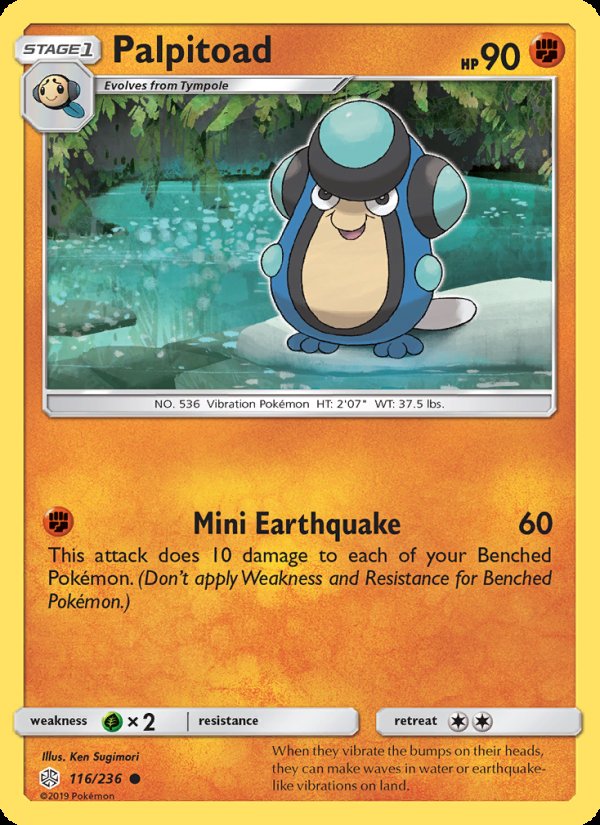 Palpitoad 116/236 - Cosmic Eclipse Pokemon card