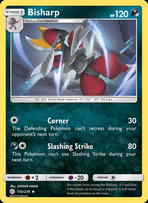 Bisharp 135/236 - Cosmic Eclipse Pokemon card