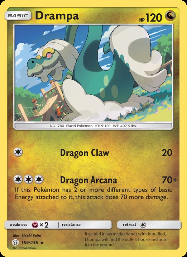 Drampa 159/236 - Cosmic Eclipse Pokemon card