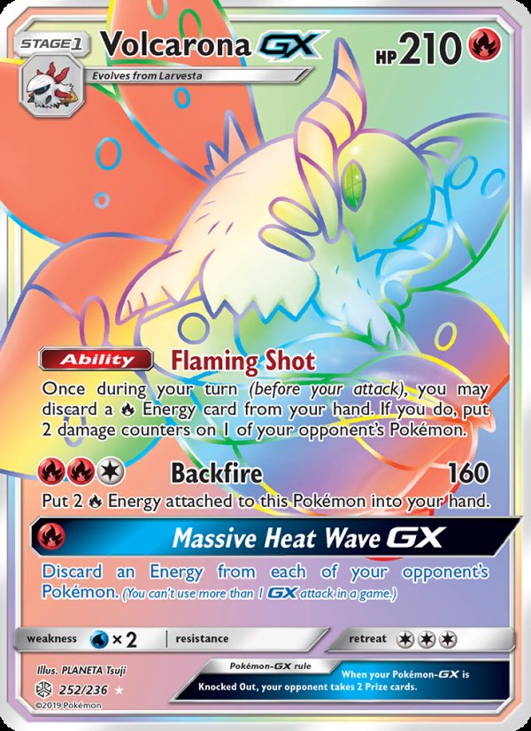Volcarona GX 252/236 - Cosmic Eclipse Pokemon card