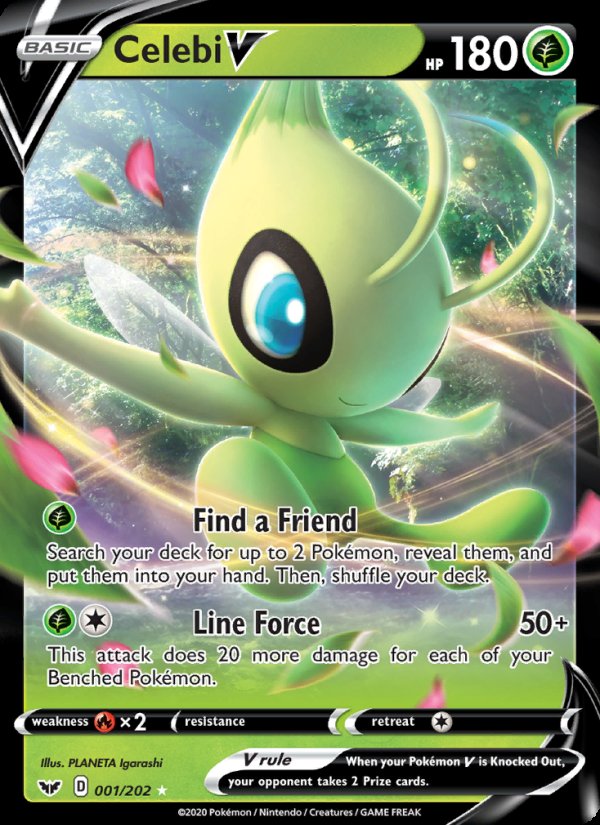 Celebi V 1/202 - Sword & Shield Pokemon card