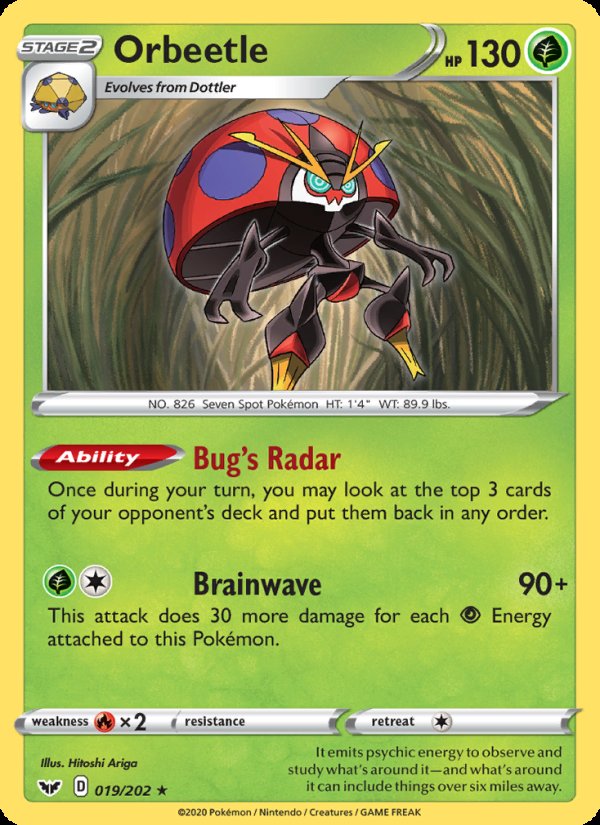 Orbeetle 19/202 - Sword & Shield Pokemon card