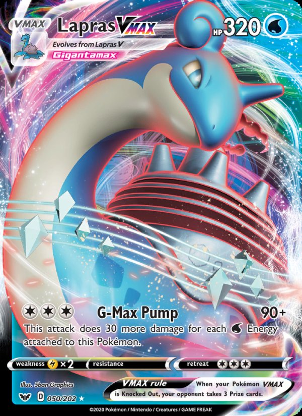Lapras VMAX 50/202 - Sword & Shield Pokemon card