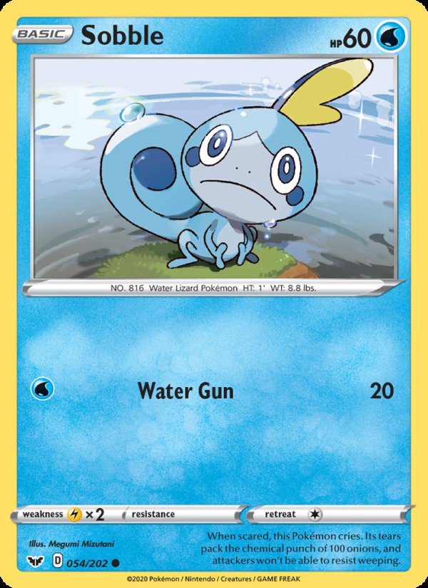 Sobble 54/202 - Sword & Shield Pokemon card