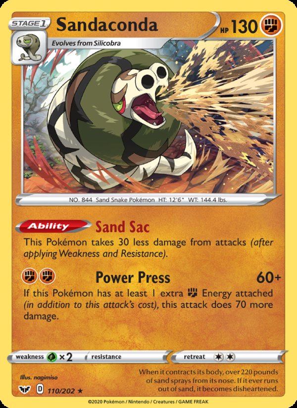 Sandaconda 110/202 - Sword & Shield Pokemon card