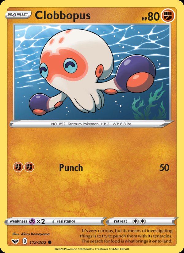 Clobbopus 112/202 - Sword & Shield Pokemon card