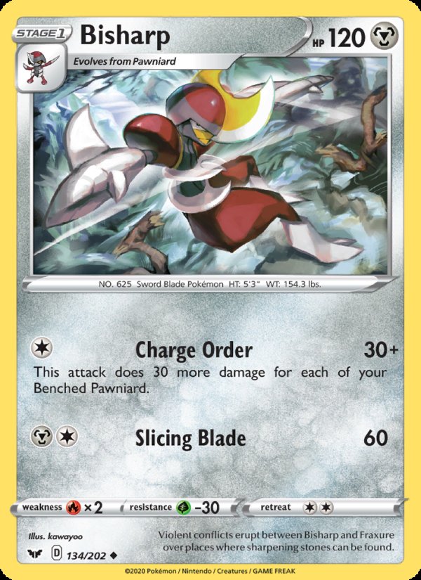 Bisharp 134/202 - Sword & Shield Pokemon card