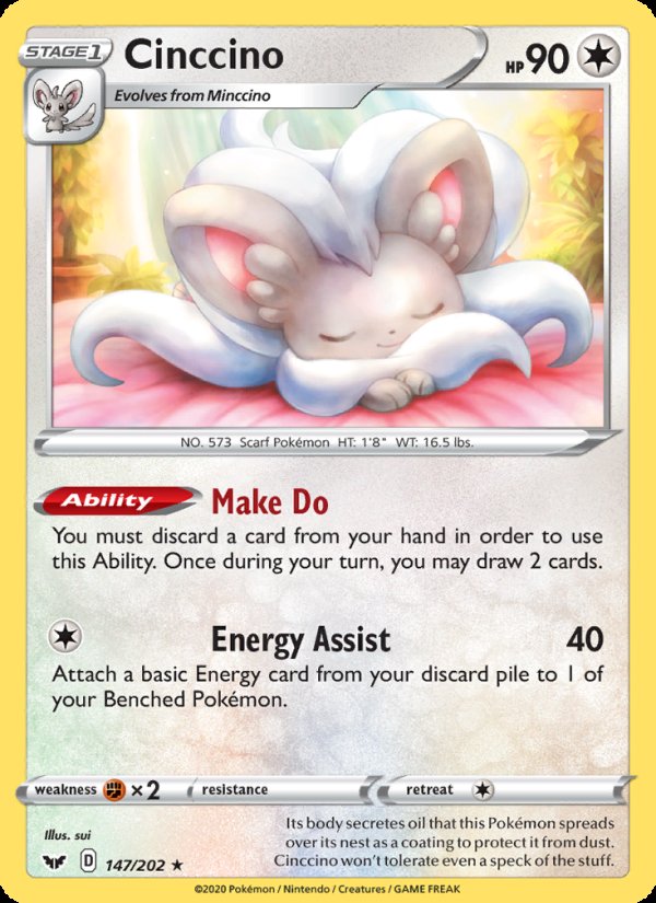 Cinccino 147/202 - Sword & Shield Pokemon card