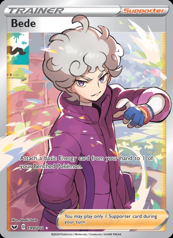 Bede 199/202 - Sword & Shield Pokemon card