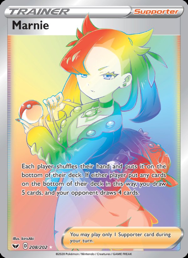 Marnie 208/202 - Sword & Shield Pokemon card