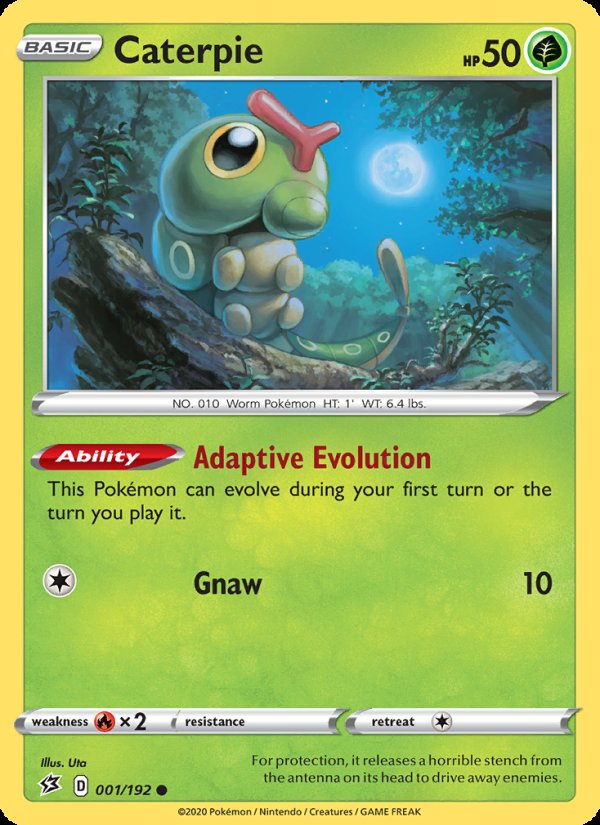 Caterpie 1/192 - Rebel Clash Pokemon card