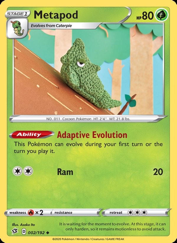 Metapod 2/192 - Rebel Clash Pokemon card