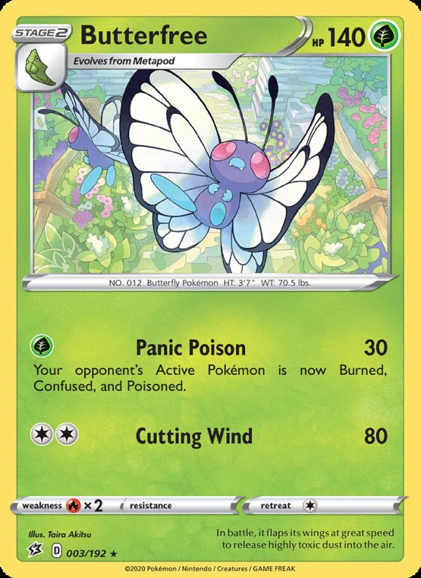 Butterfree 3/192 - Rebel Clash Pokemon card