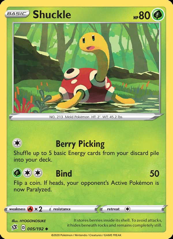 Shuckle 5/192 - Rebel Clash Pokemon card