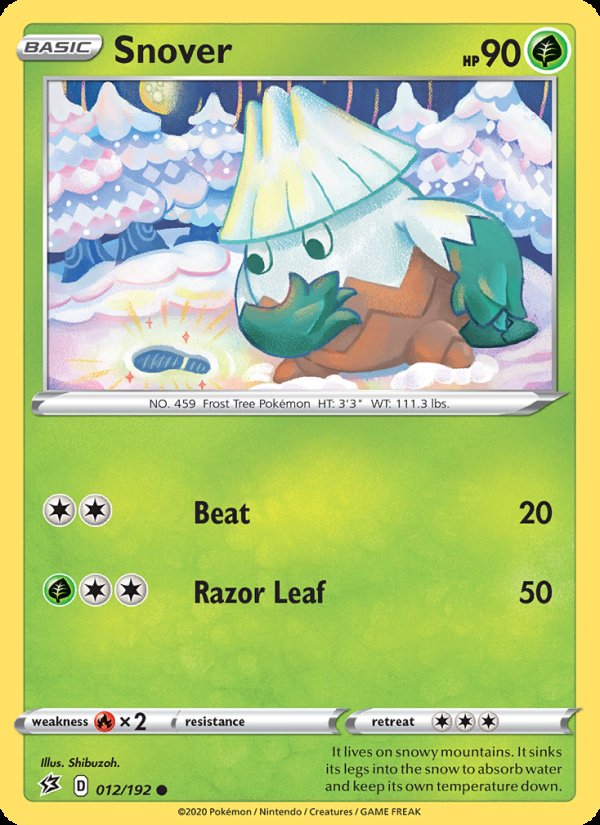 Snover 12/192 - Rebel Clash Pokemon card