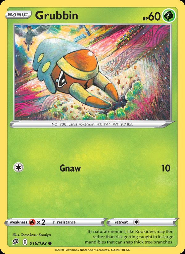 Grubbin 16/192 - Rebel Clash Pokemon card